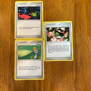 Pokemon Trainer Cards - Yellow Borders with White Faces